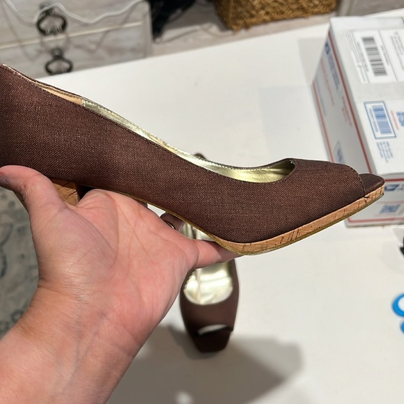 Rampage Size 8 Open Toe Heel 3.25” Front 0.5” Cork - Picture 5 of 13